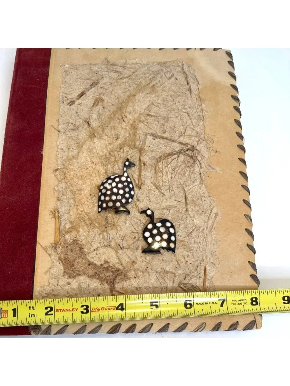 Africa Notebook Journal Book Kenya Flag Colors Bead Pen Recycled Paper Handmade